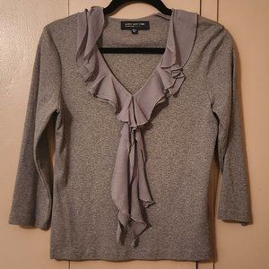 Jones New York Signature Petite Ruffle Blouse